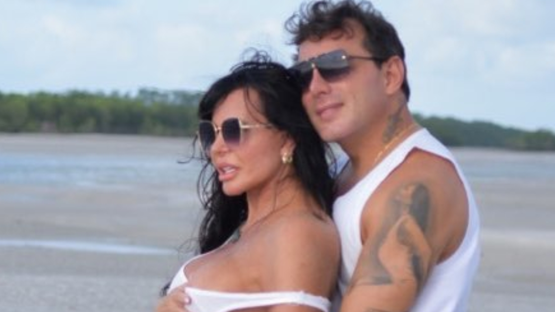 Gretchen levanta suspeitas de gravidez em foto com o marido: ”Tá grávida”