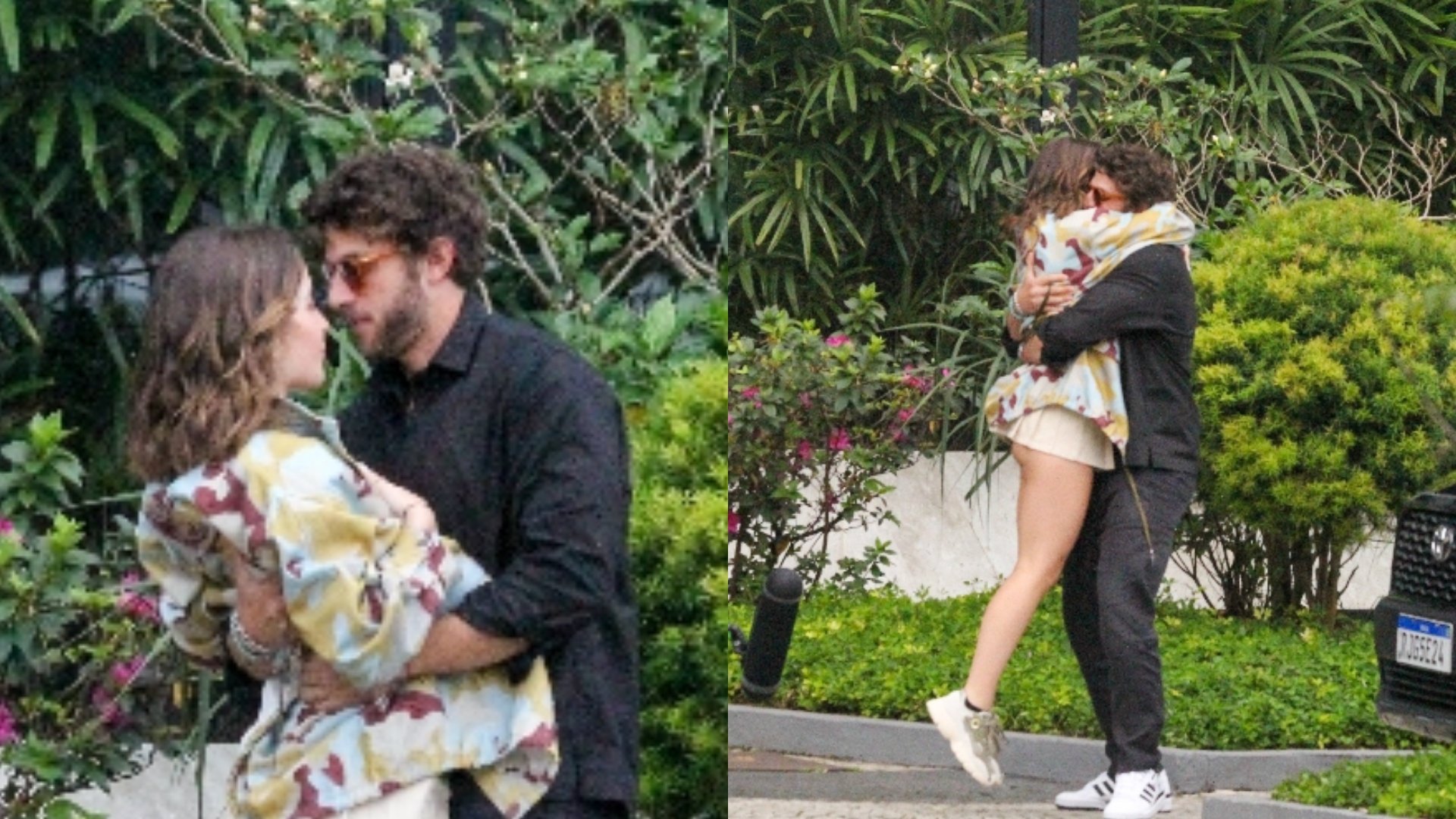 Jade Picon e Chay Suede gravam cena de beijo para novela Travessia no Rio