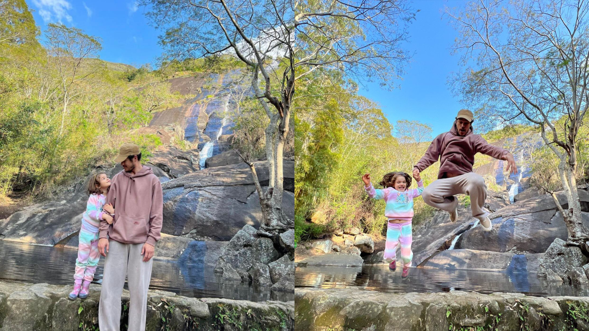Com o fim das gravações de Pantanal, José Loreto aproveita as férias com a filha, Bella