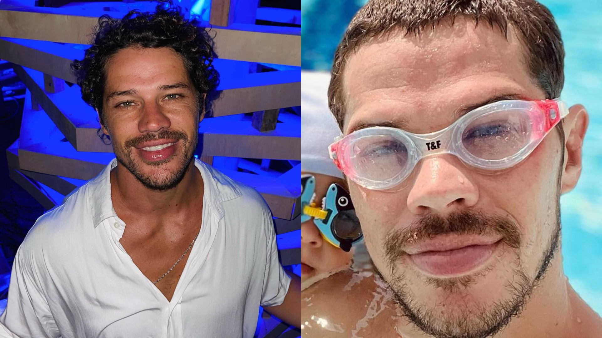José Loreto aproveita dia na piscina com a filha, Bella: ”Sereia”