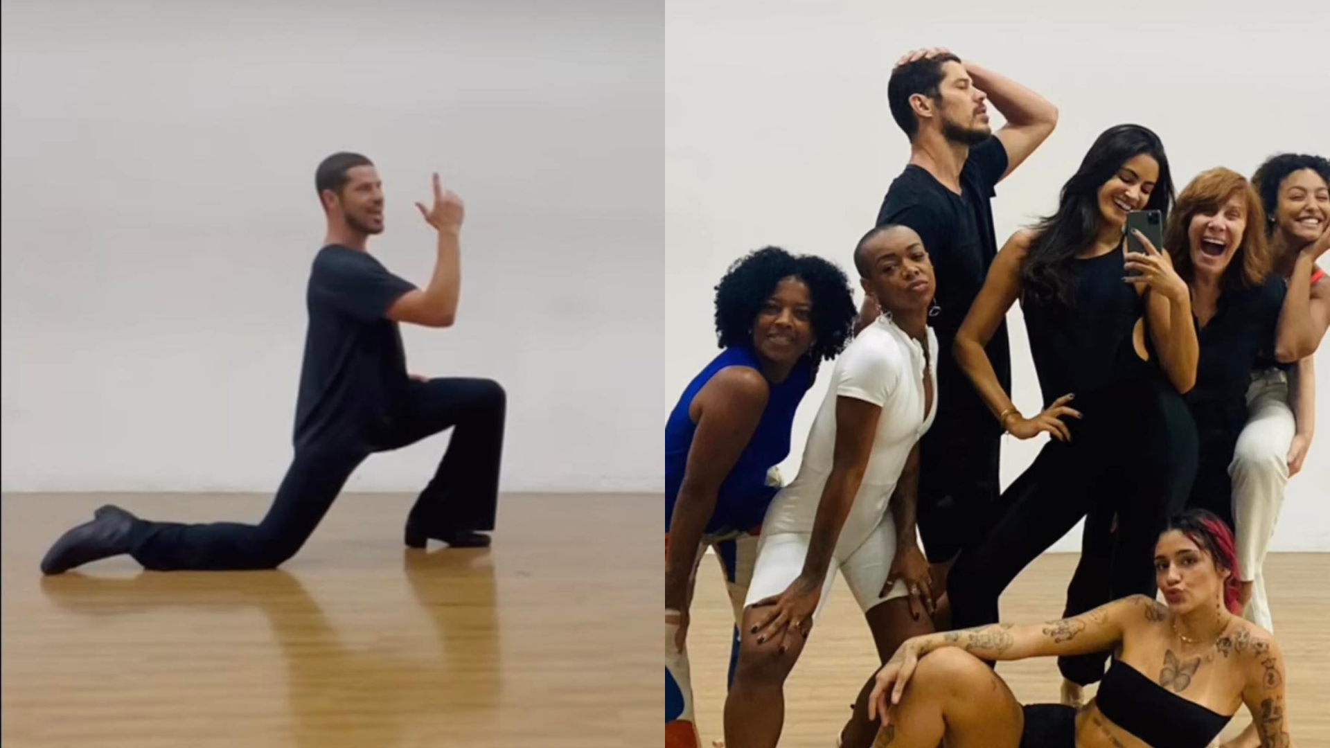 José Loreto dá aula de gingado em preparação de novela com Renata Sorrah e Sheron Menezzes