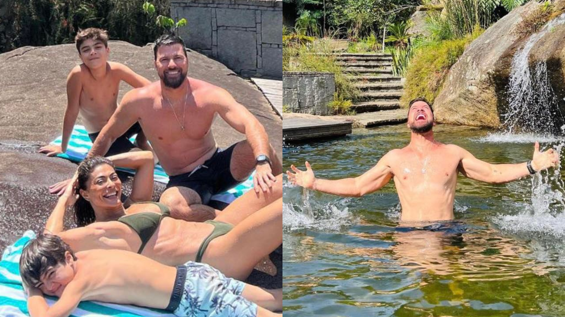 Juliana Paes abre álbum de fotos em família e celebra o aniversário do marido: ”Te amo”