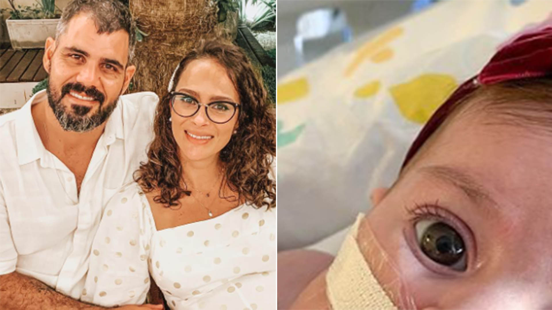 Esposa de Juliano Cazarré mostra nova foto da filha na UTI