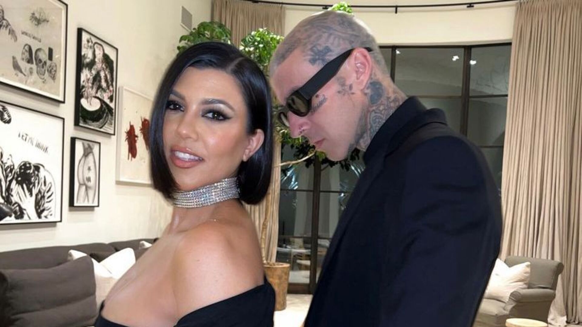 Kourtney Kardashian elege look luxuoso para celebrar o aniversário do enteado