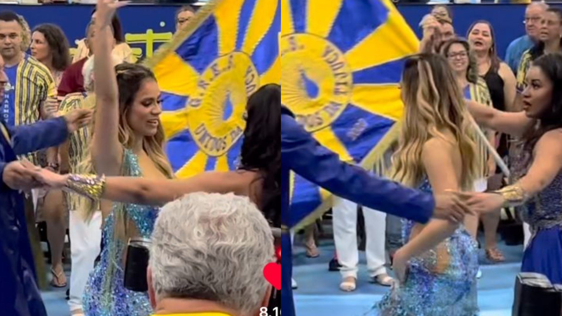 Com vestidinho azul, Lexa arrasa em ensaio de Carnaval da Unidos da Tijuca