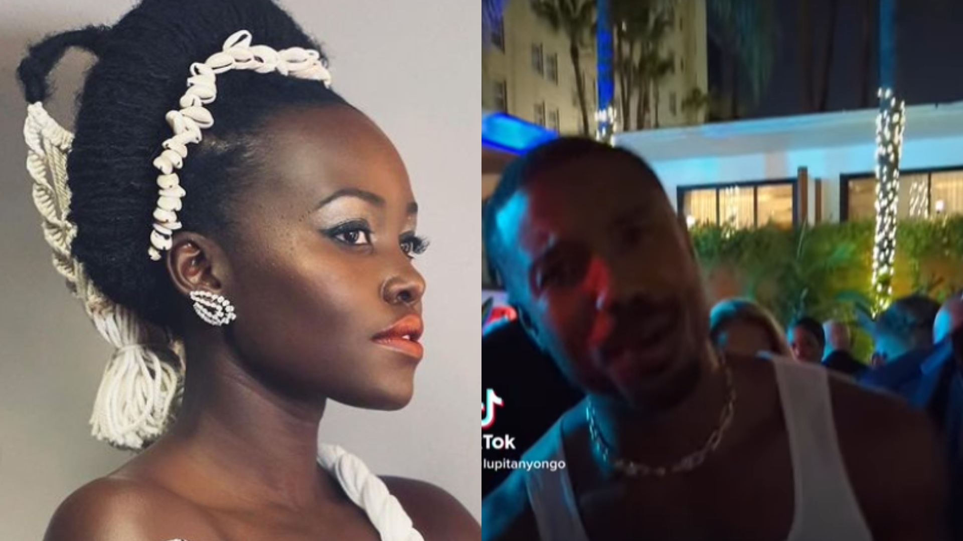 Lupita Nyong’o desafia Michael B. Jordan a fazer flexões em festa após première de filme