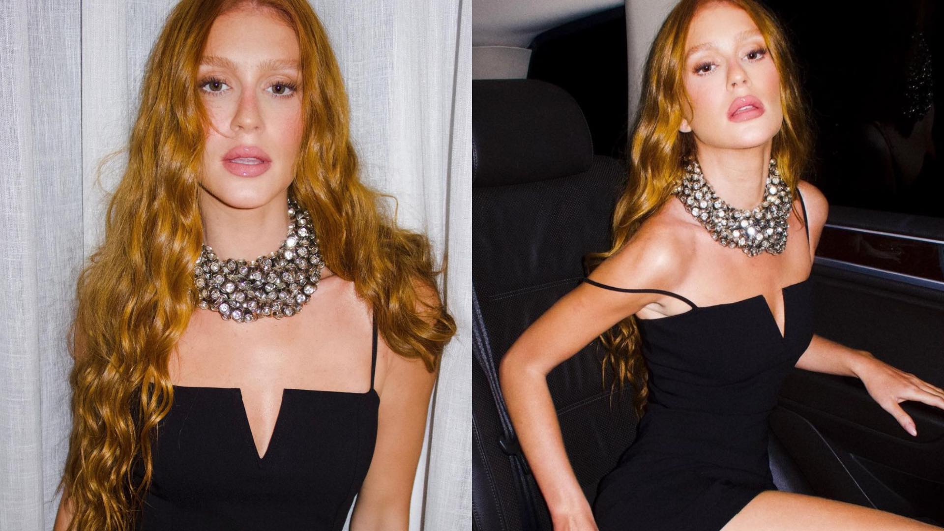 Marina Ruy Barbosa aposta em vestido preto coladinho para curtir noitada: “Linda”