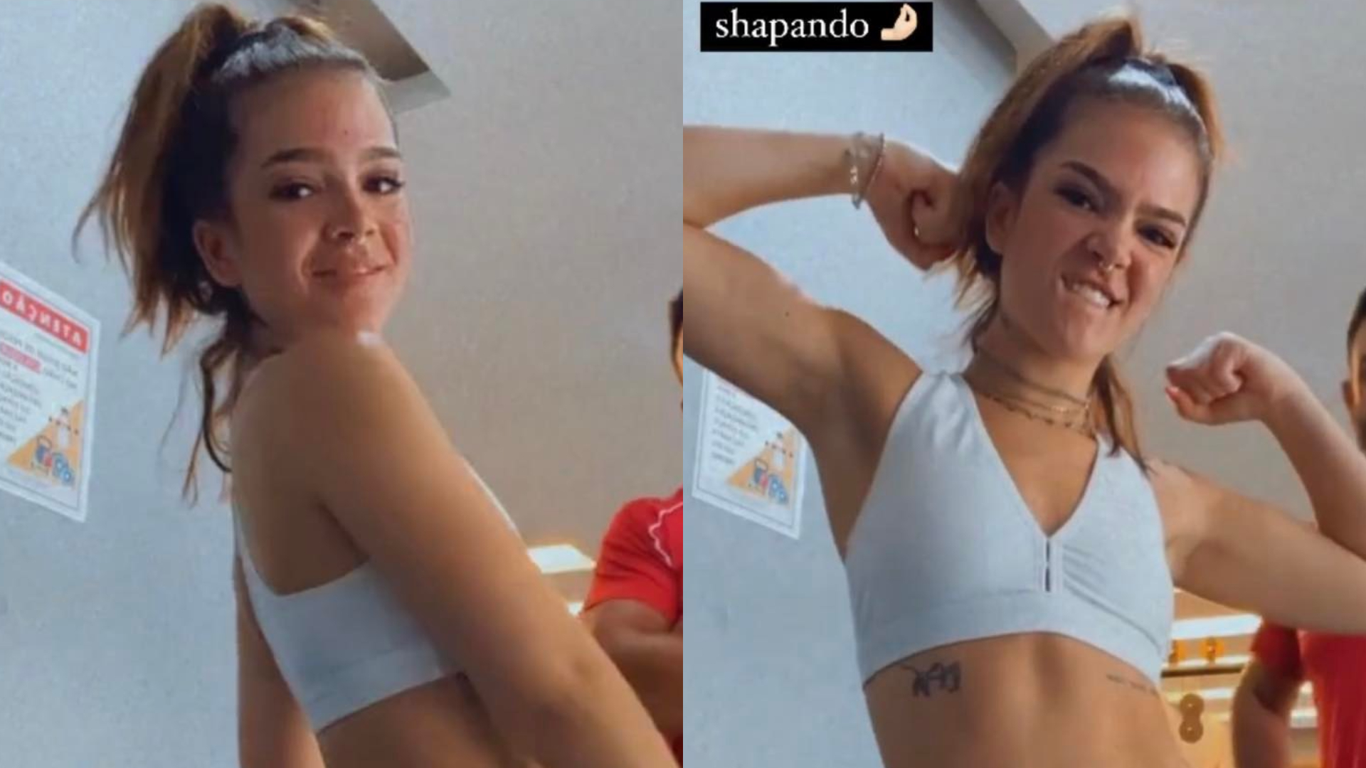 De top e shortinhos, Mel Maia treina pesado na academia e mostra curvas turbinadas
