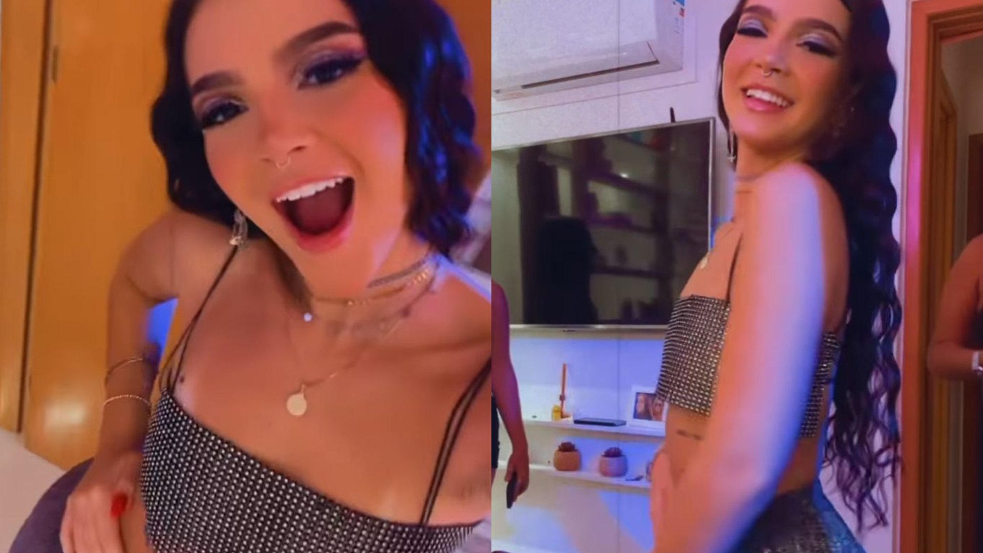 Mel Maia ostenta cinturinha e deixa calcinha à mostra em look transparente: ”Mamacita”