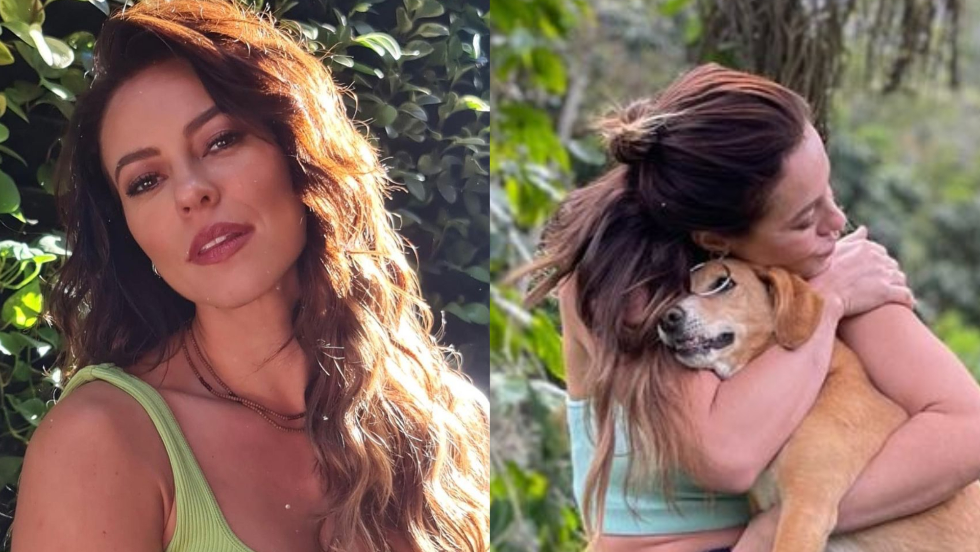 Paolla Oliveira se derrete ao ganhar ‘lambeijos’ de seus pets: ”Criaturas mais puras que existem”