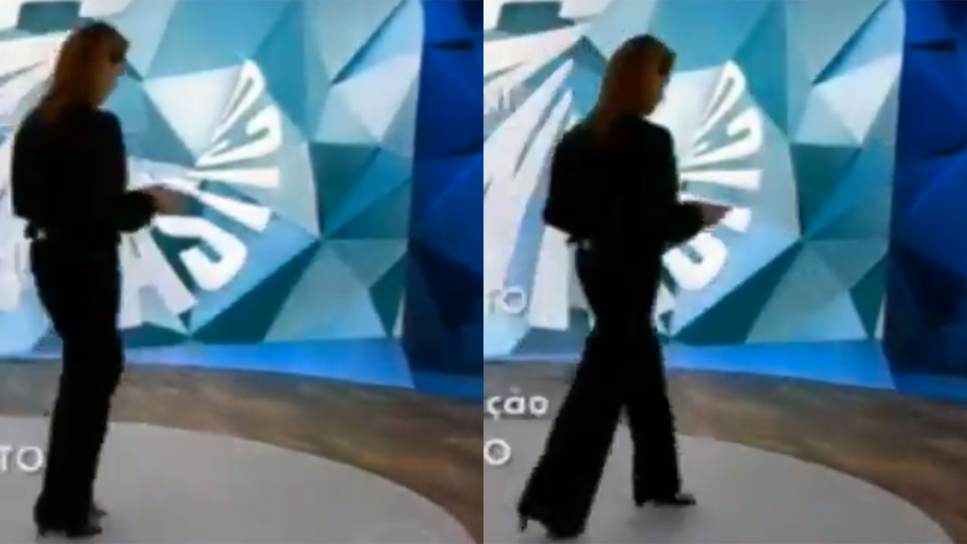 Poliana Abritta tropeça no ‘Fantástico’ e assusta telespectadores; veja vídeo