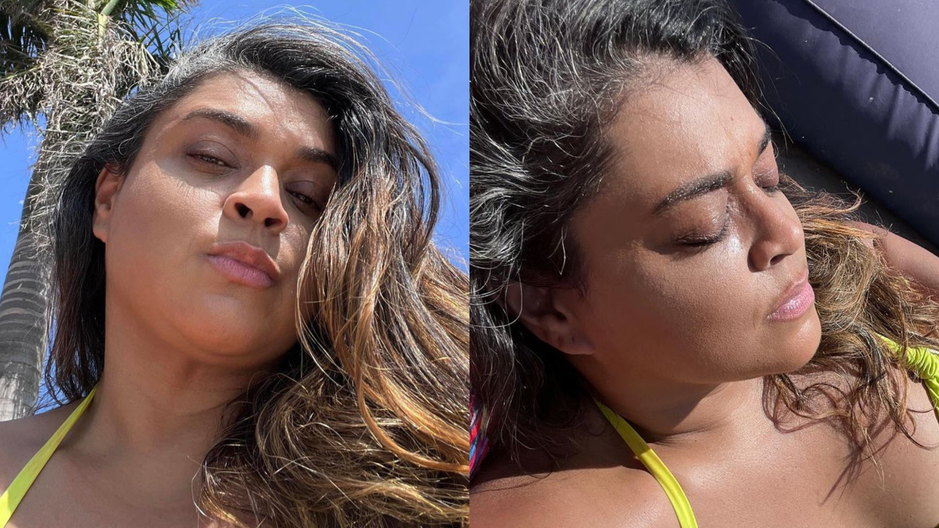 Preta Gil renova o bronzeado com biquíni fininho: ”Dia de folga”