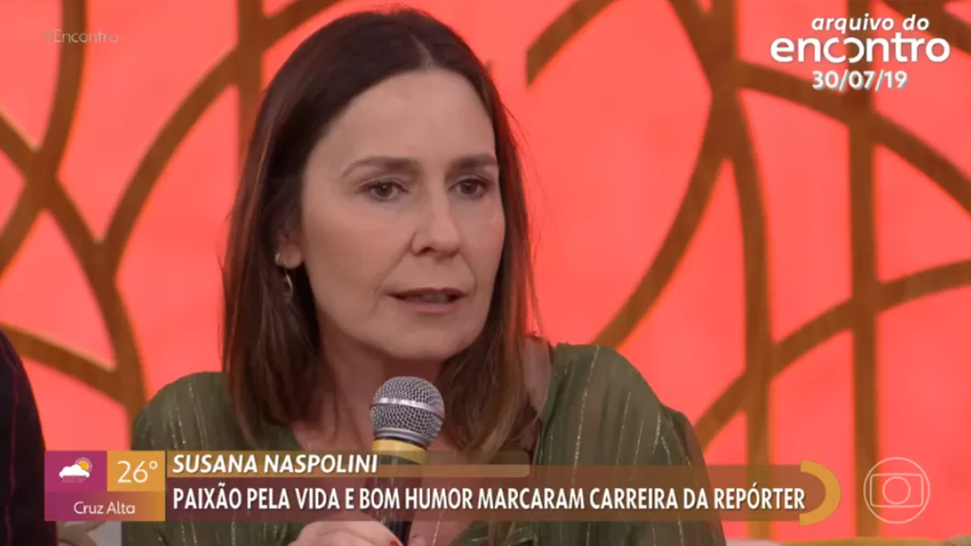 Luto: Susana Naspolini falou sobre o medo de morrer há alguns anos