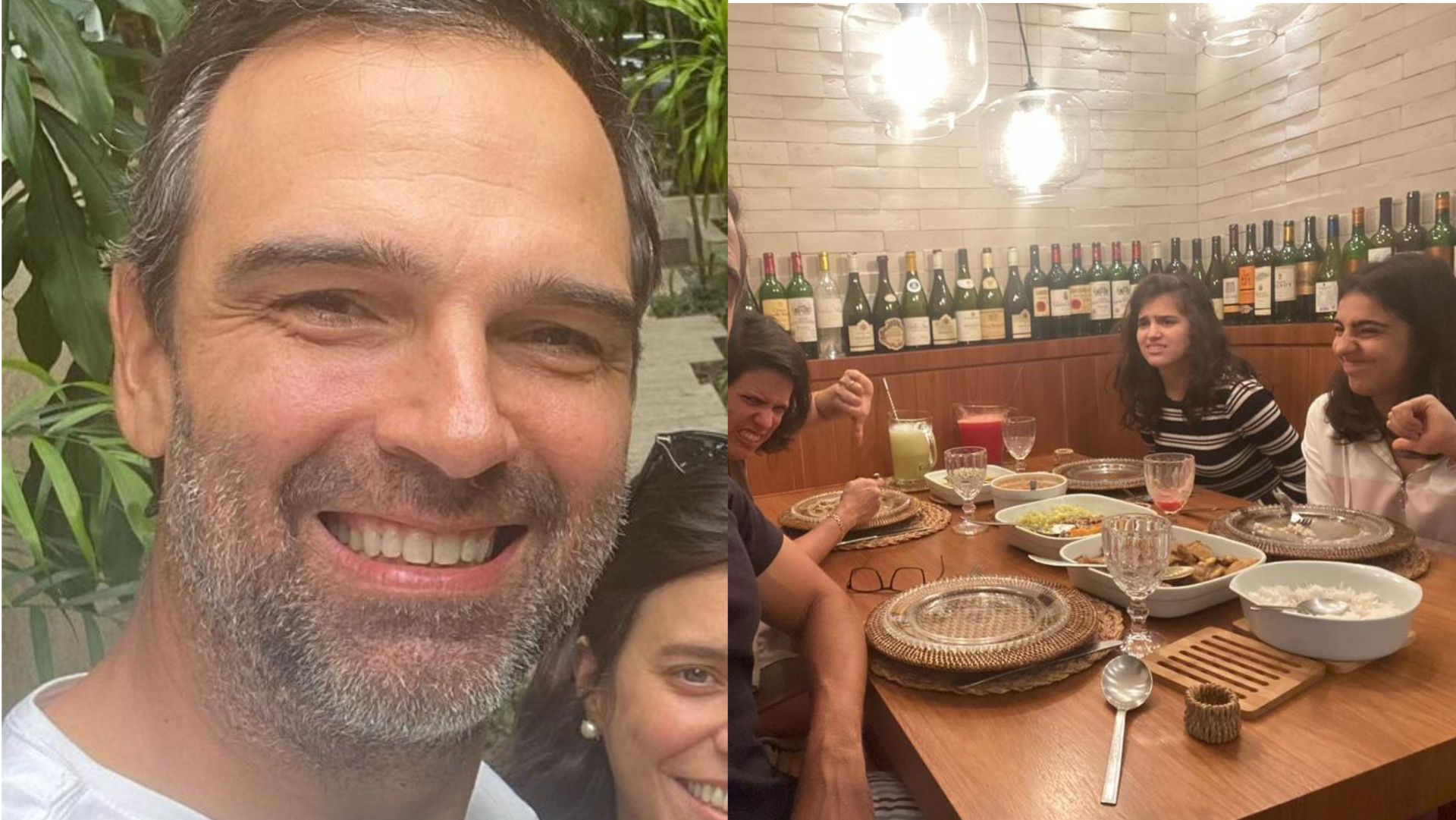 Tadeu Schmidt exibe novo visual e família reprova: ”O pior é que não é filtro”