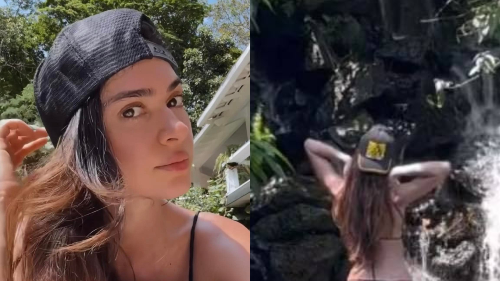 Na cachoeira, Thaila Ayala exibe boa forma e impressiona a web: ”Gata demais”