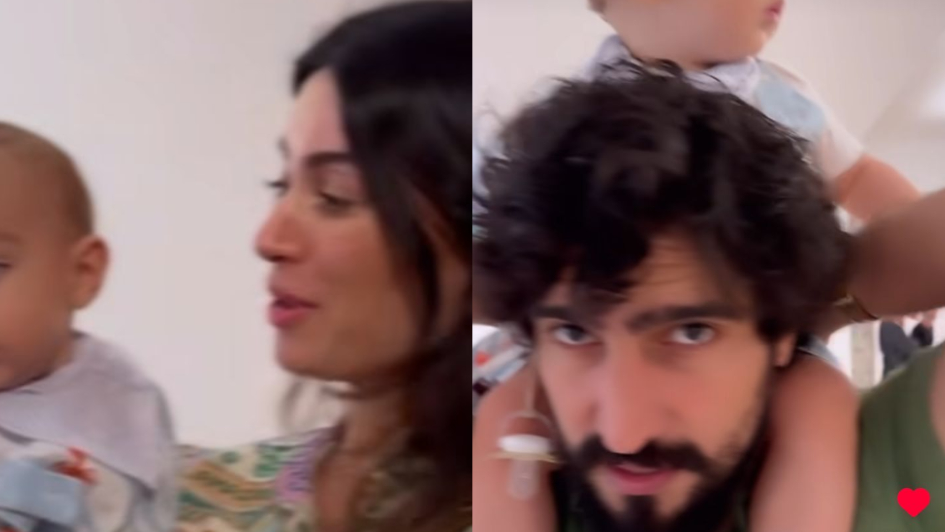 Thaila Ayala e Renato Góes levam o filho de nove meses em exposição: ”Uma fofura”