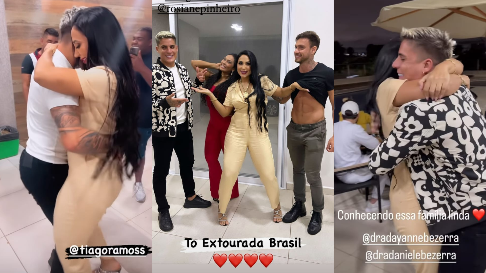 Tiago Ramos aproveita churrasco de aniversário e conhece a família de Deolane