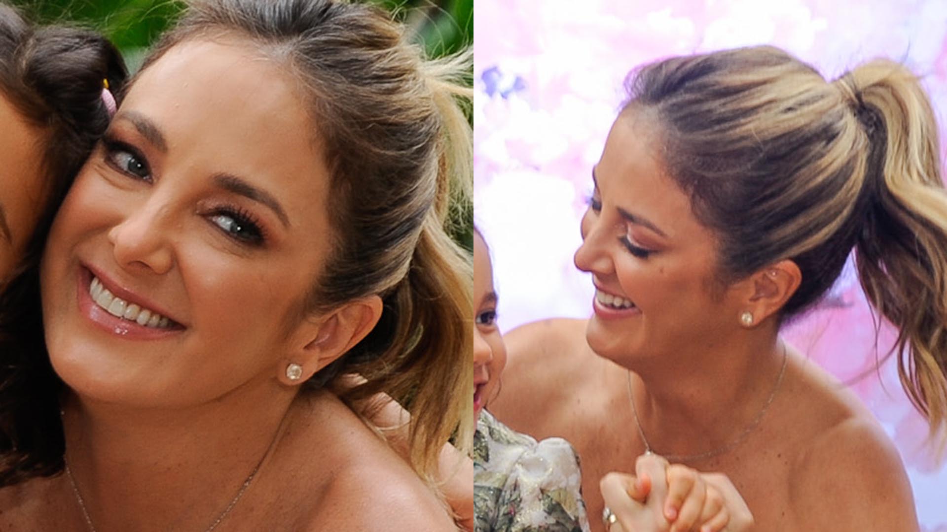 Ticiane Pinheiro e a filha caçula usam looks combinando em evento fashion
