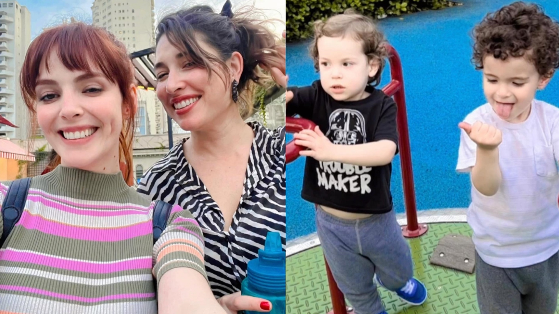 Titi Müller encanta ao mostrar Benjamin brincando com o filho de Gisellé Itié