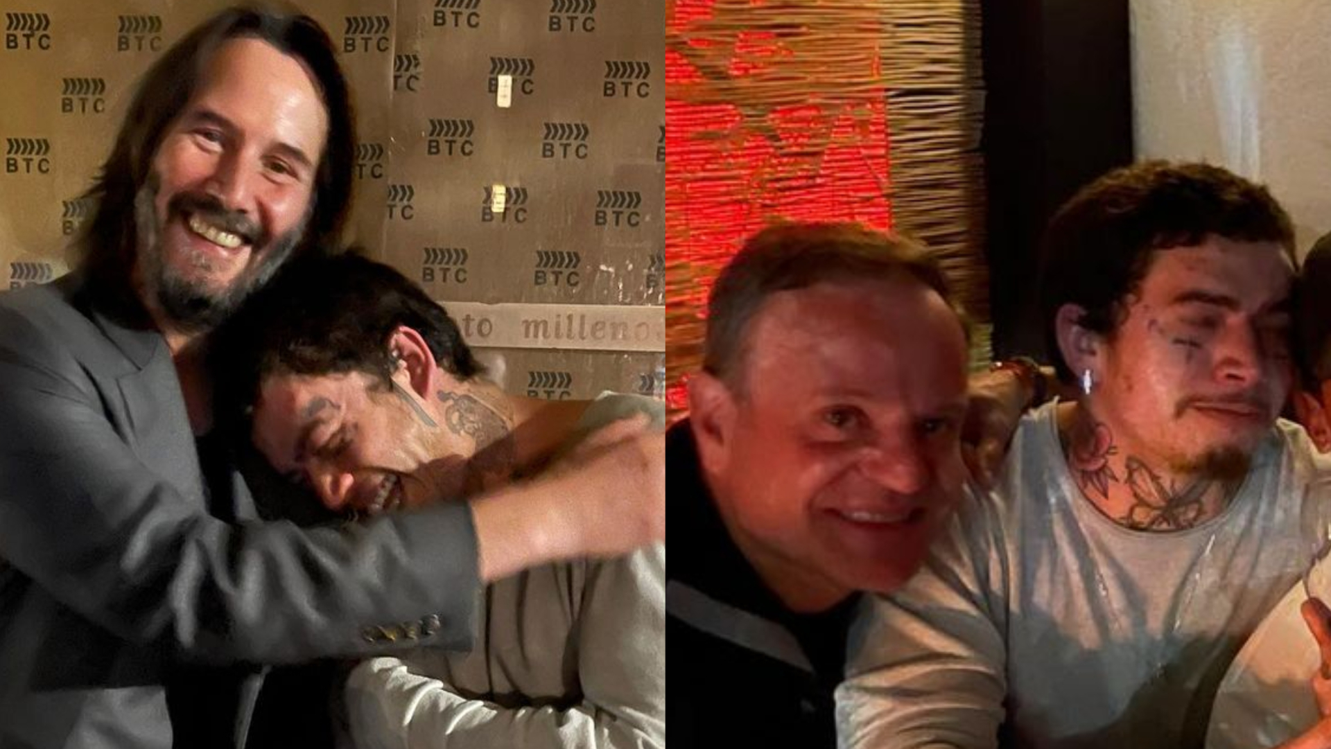 Whindersson Nunes curte noite com Keanu Reeves, Felipe Massa e Barrichello