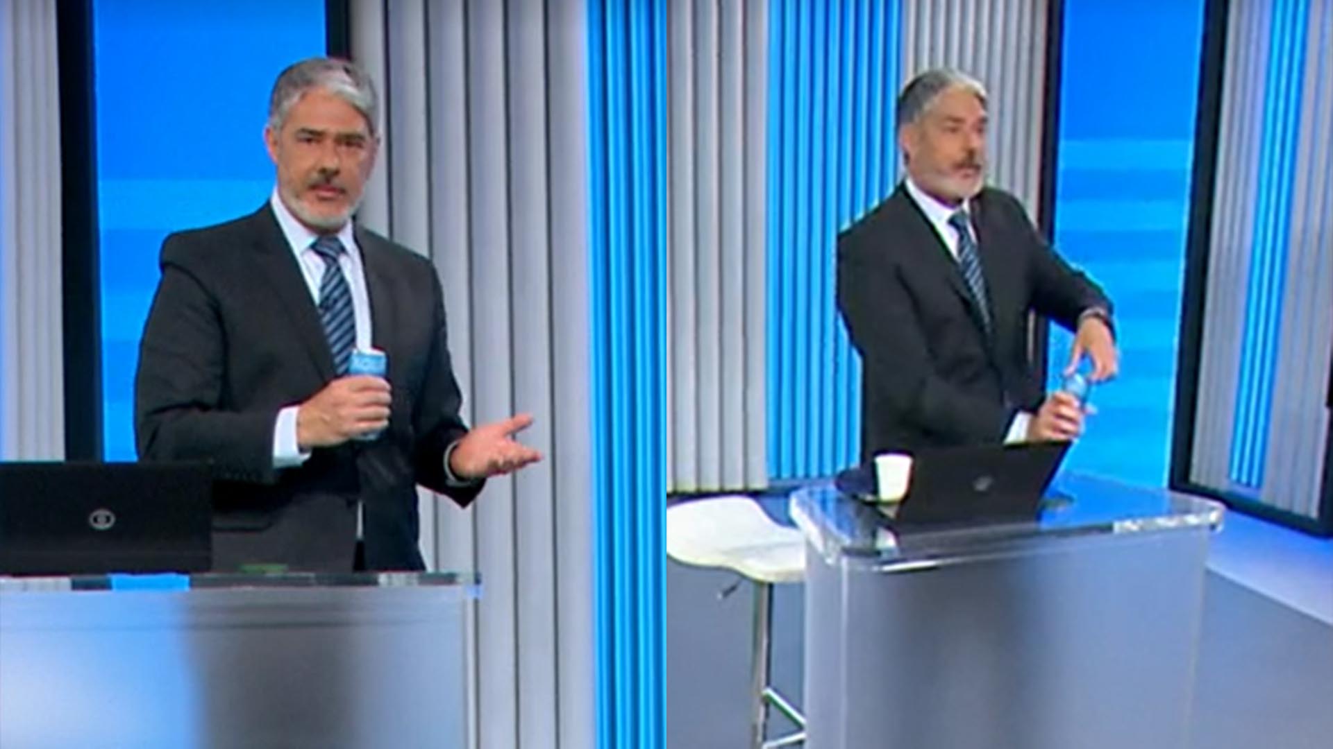William Bonner quebra o protocolo para explicar barulho de lata na apuração dos votos