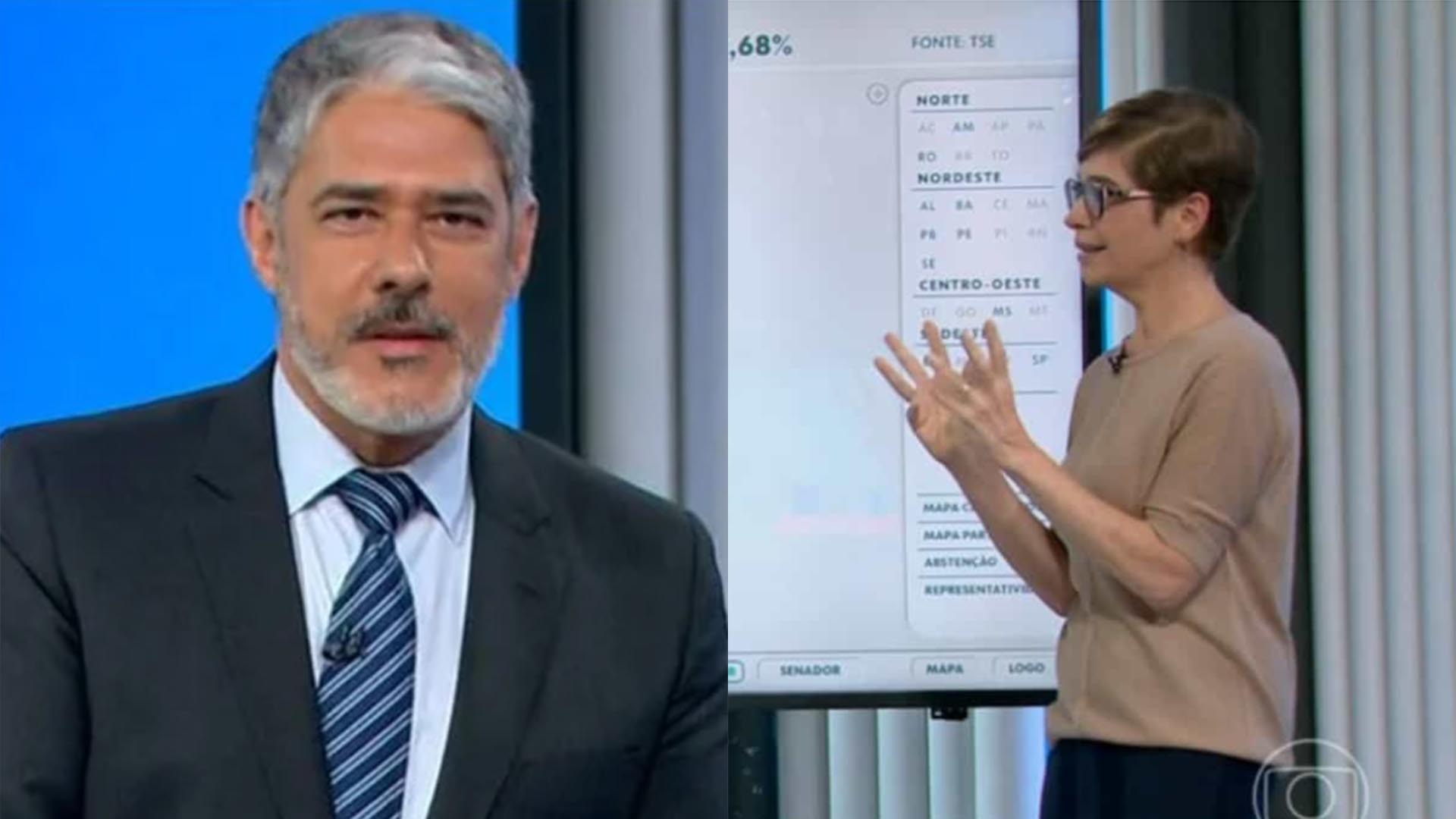 William Bonner elogia Renata Lo Prete na apuração do segundo turno