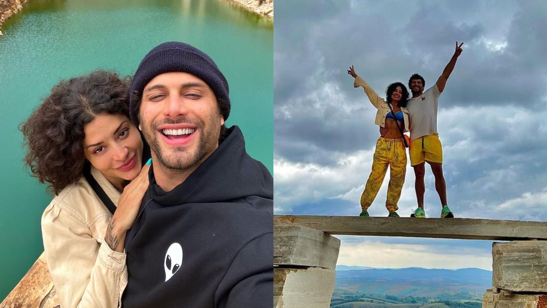 Aline Campos e Jesus Luz curtem viagem para São Thomé das Letras: ”Cheio de mistérios”