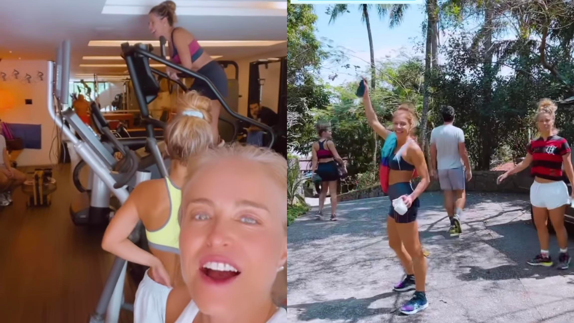 Angelica treina com Grazi Massafera, Carolina Dieckmann e Ingrid Guimarães: ”Família reunida”