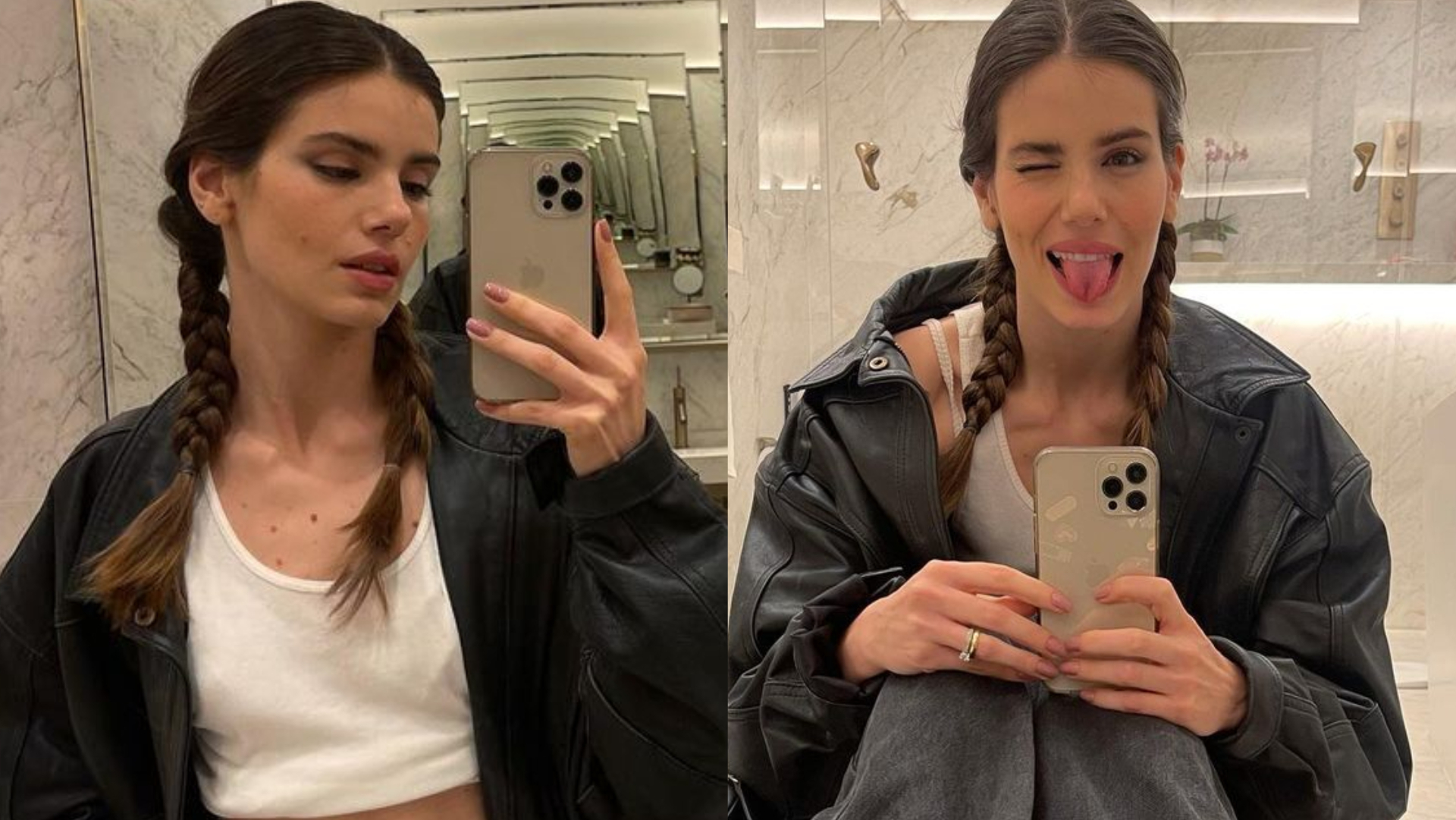 De top, Camila Queiroz exibe shape sarado e deixa Klebber Toledo babando: ”Só no tanquinho”