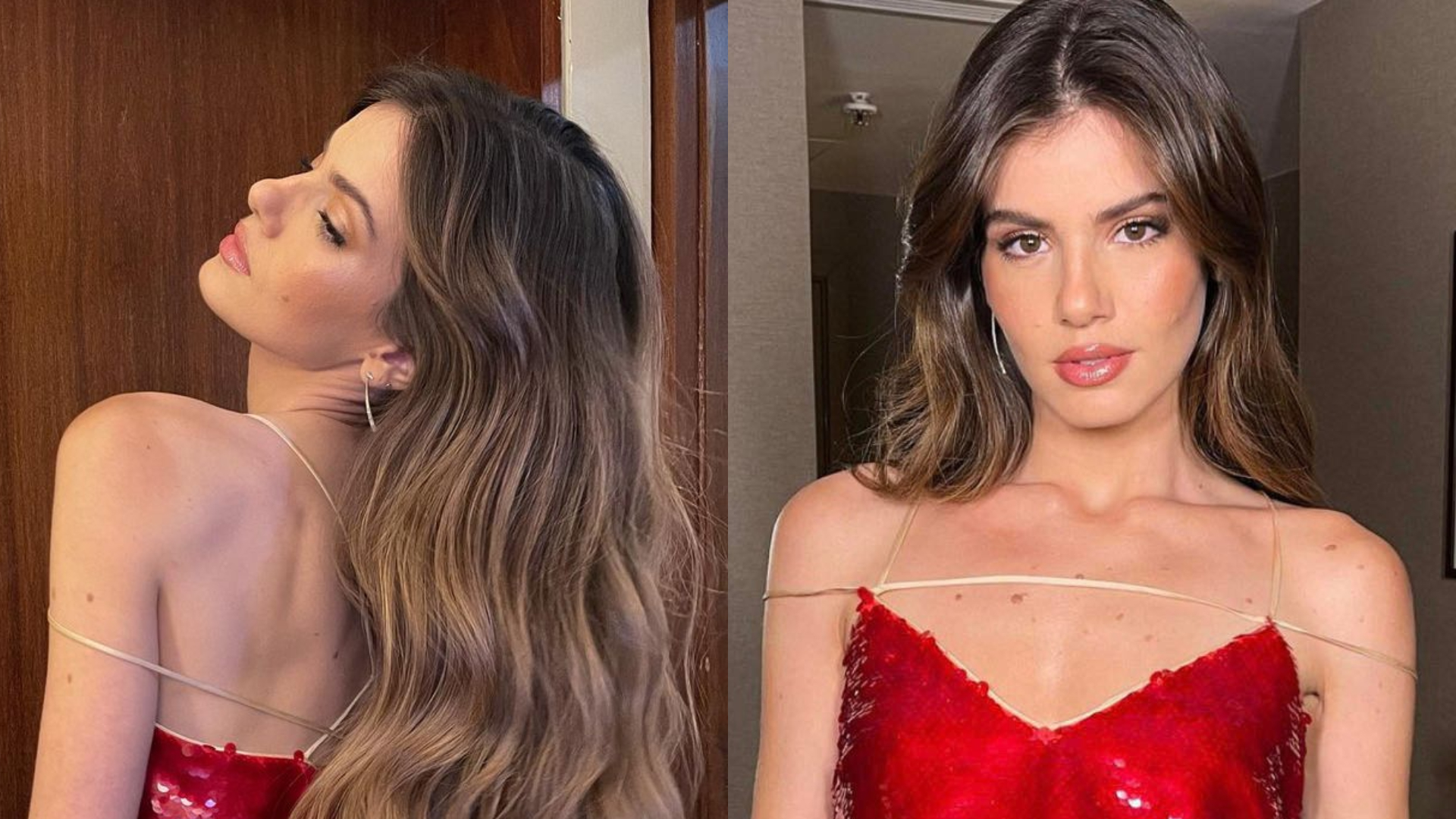 Camila Queiroz ostenta abdômen sarado em conjunto de top e saia: ”Espetáculo”