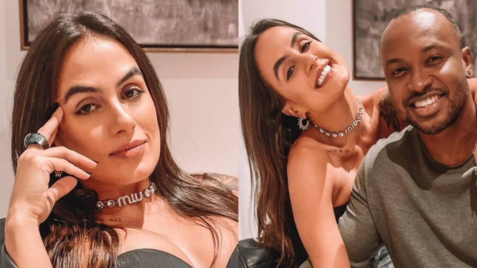 Carol Peixinho arrasa ao surgir com top transparente em fotos coladinha com Thiaguinho