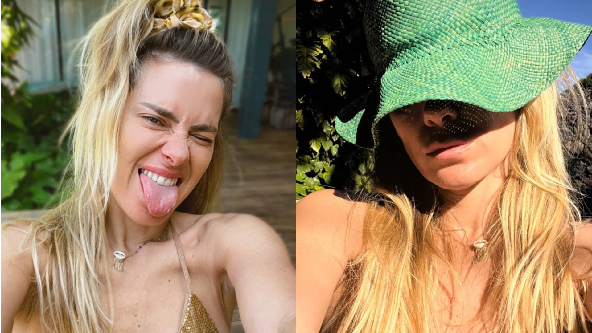 De biquíni brilhante, Carolina Dieckmann choca ao esbanjar curvas perfeitas