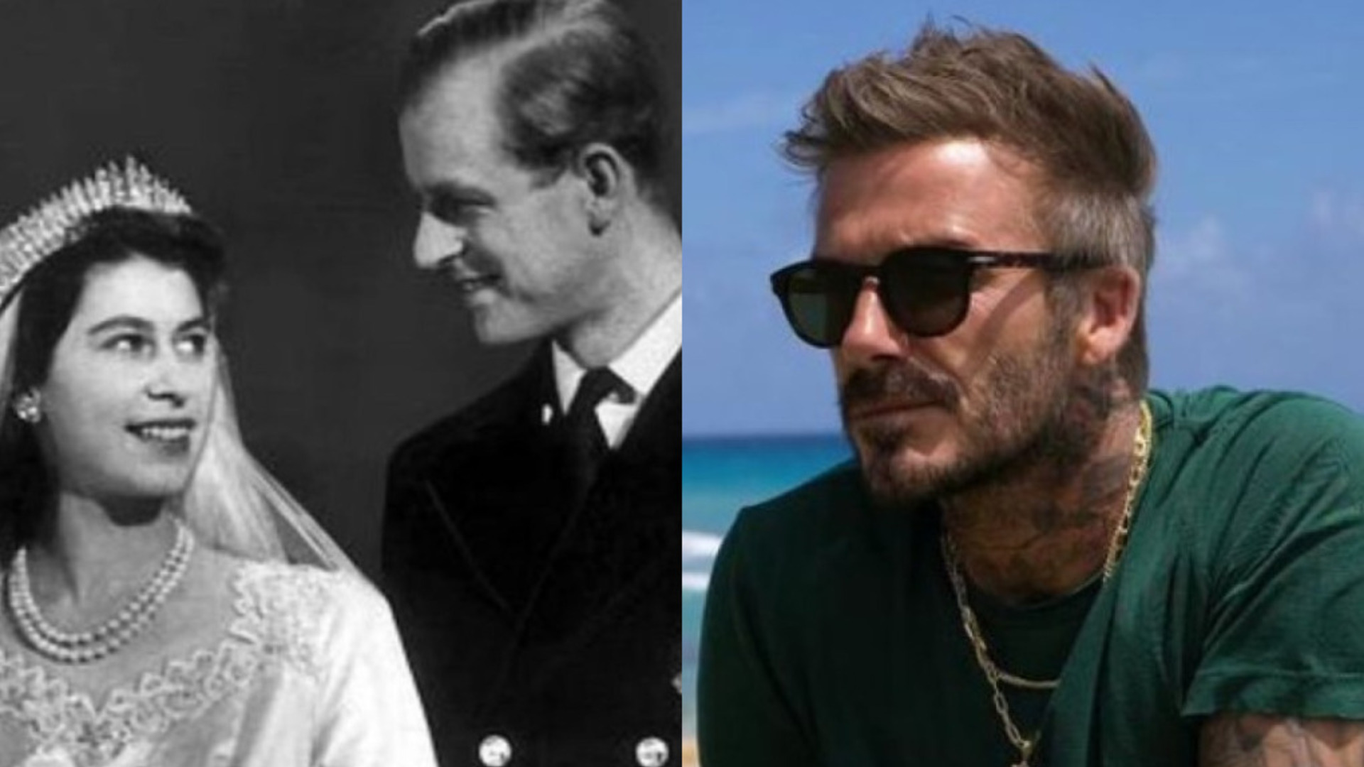 David Beckham emociona ao publicar imagem de Rainha Elizabeth II com seu falecido marido Príncipe Phillip
