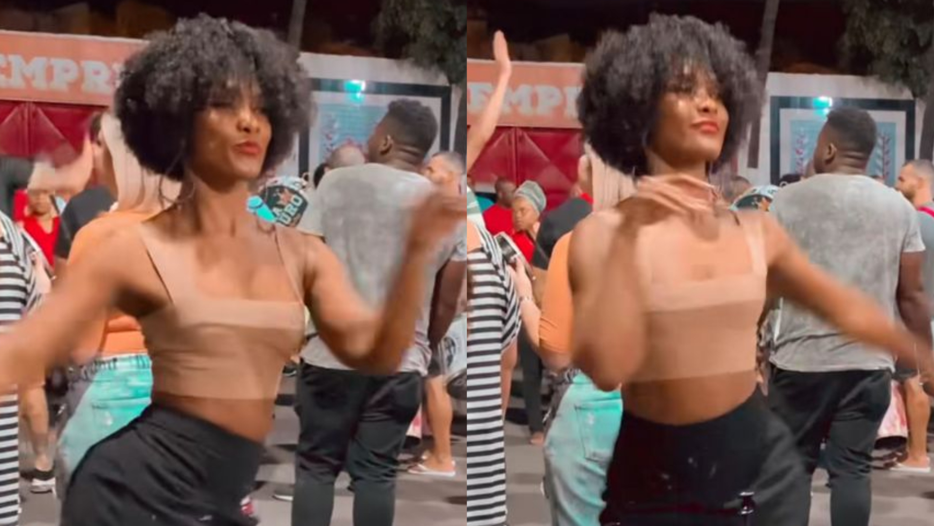 De saia curtinha, Erika Januza mostra o samba no pé: ”Já já tem mais Carnaval”