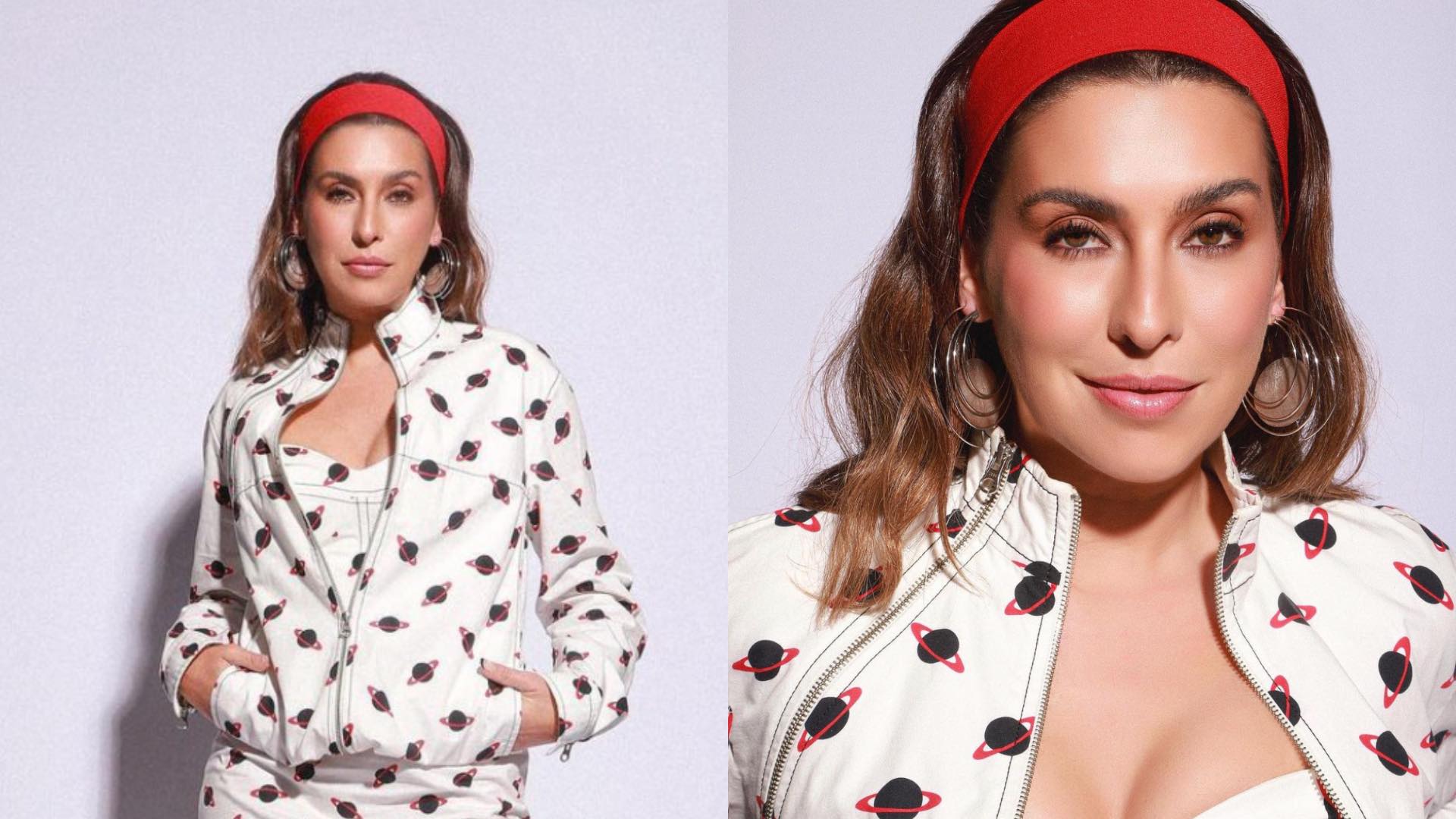 Fernanda Paes Leme elege look curtinho para gravação: “Gata demais”