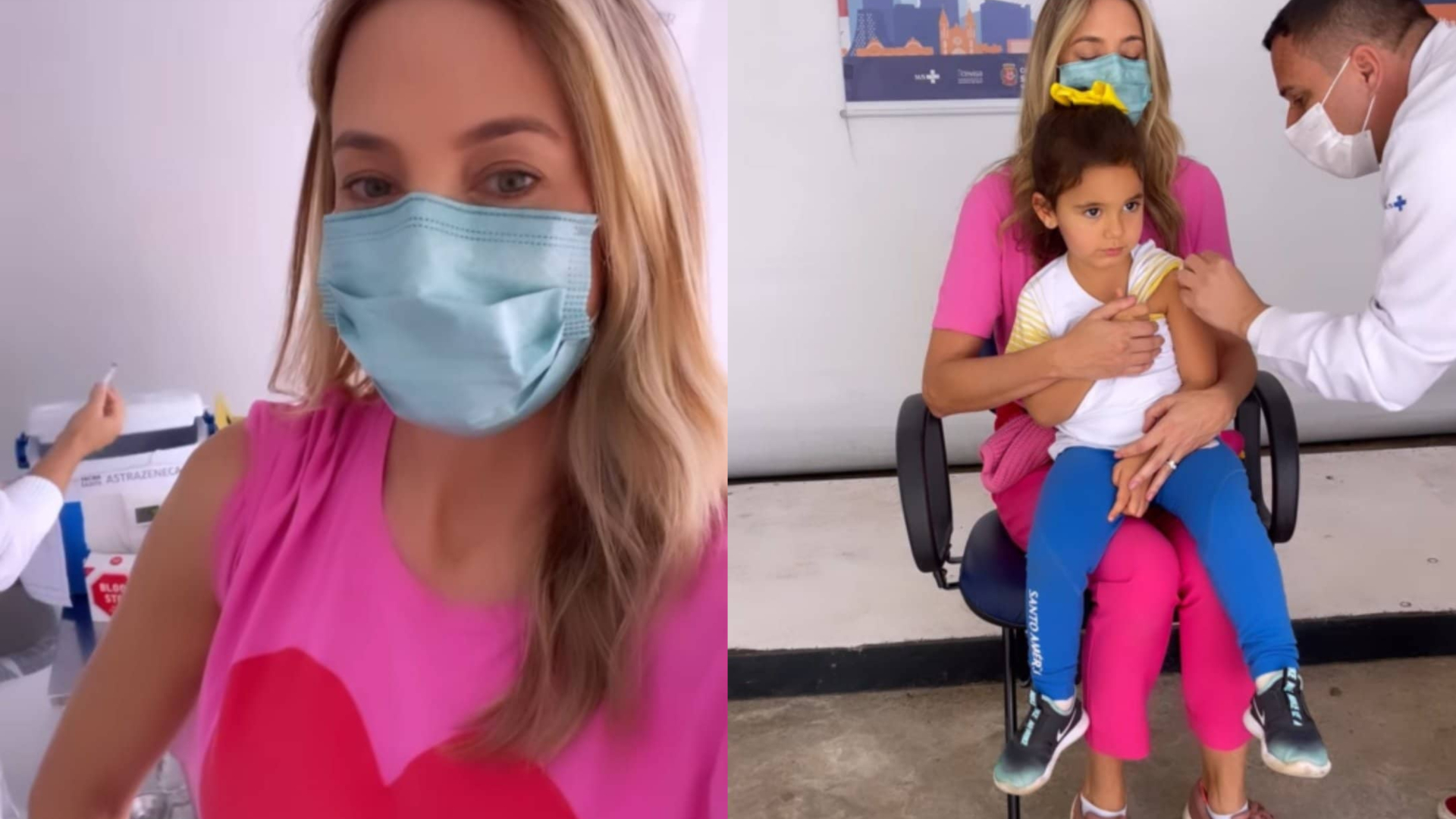 Filha de Ticiane Pinheiro surpreende com reação ao tomar vacina para a covid-19