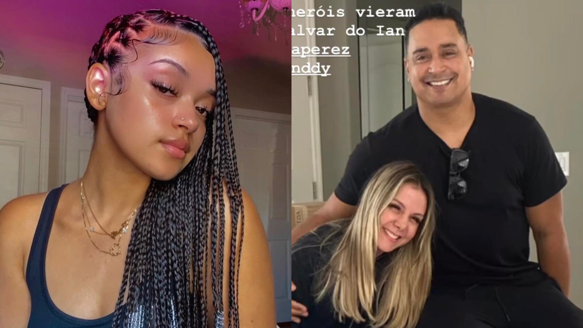 Filha de Carla Perez e Xanddy celebra a chegada dos pais em meio a furacão nos EUA: ”Super-heróis”