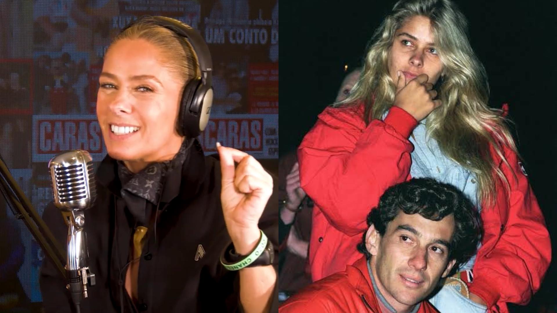 No PODCARAS, Adriane Galisteu revela que guarda óculos e carro de Ayrton Senna até hoje