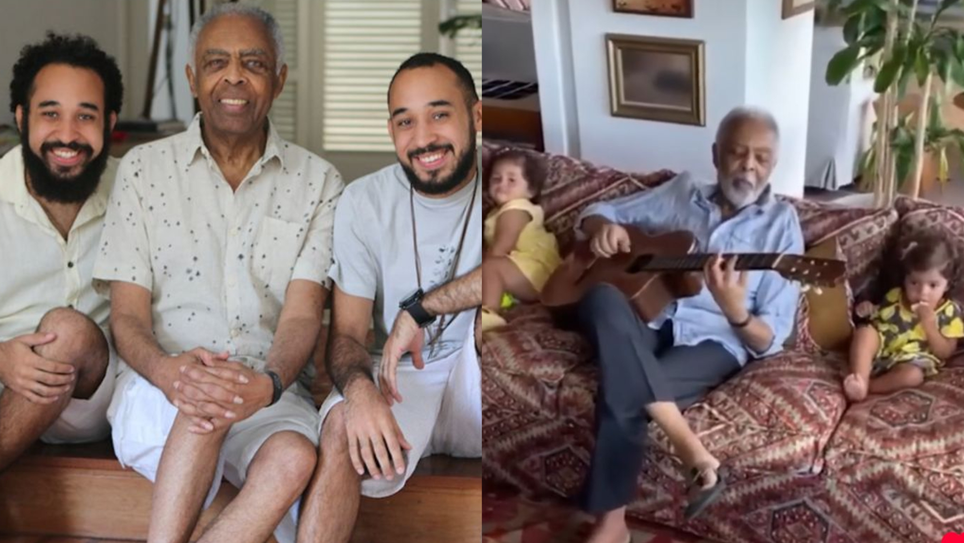 Gilberto Gil celebra Dia de São Cosme e Damião com netos gêmeos ‘em dobro’: ”Ainda mais especial”
