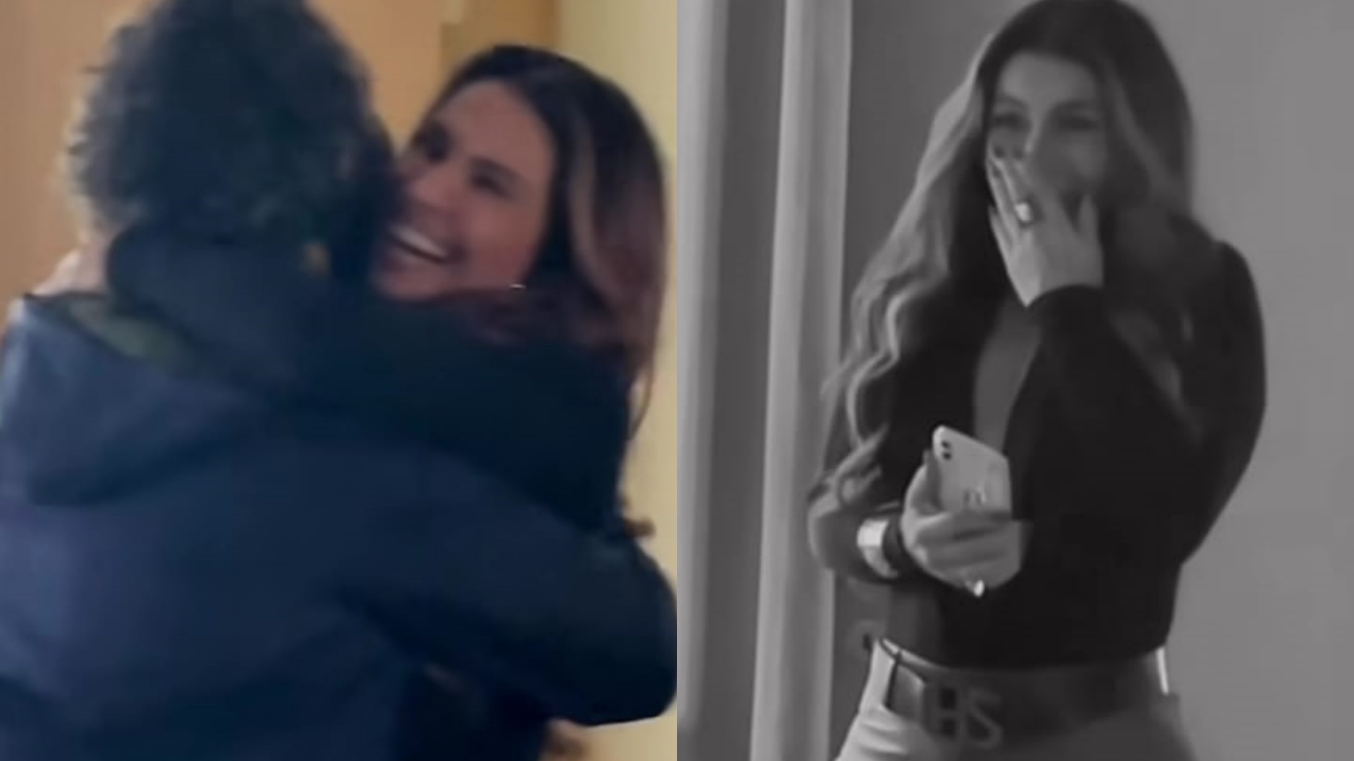 Giovanna Antonelli é surpreendida por Marcos Palmeira nos bastidores de ‘Travessia’