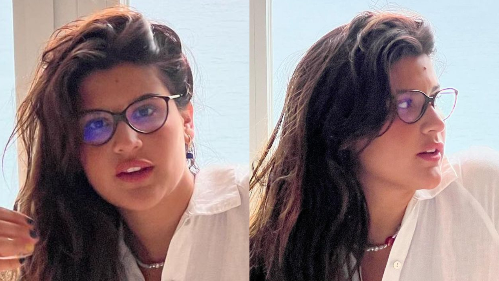 Natural, Giulia Costa posa com camisa branca decotada e arranca elogios: ”Menina mulher linda”