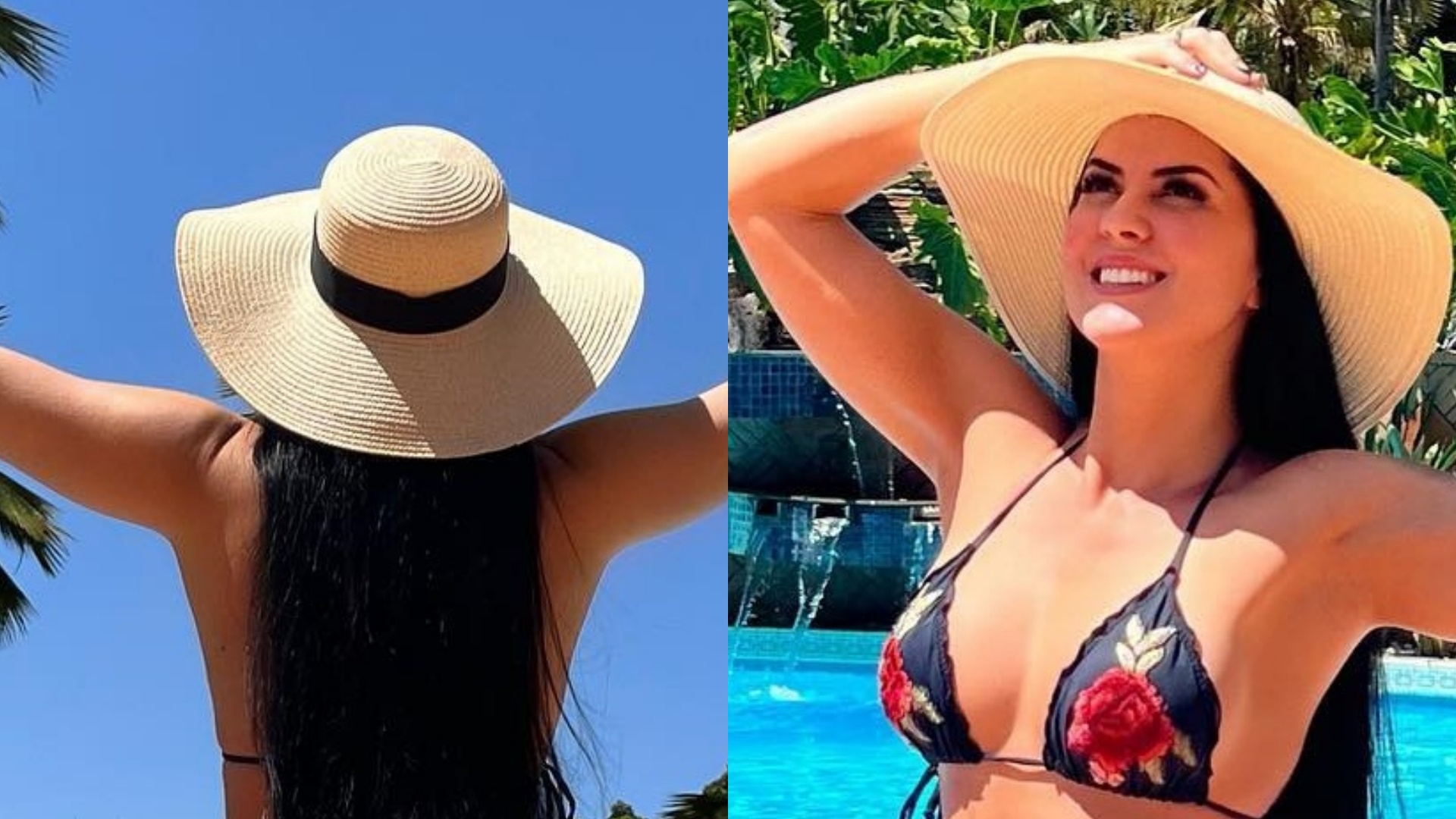 Graciele Lacerda exibe bumbum perfeito ao posar de biquíni à beira da piscina: “Maravilhosa”