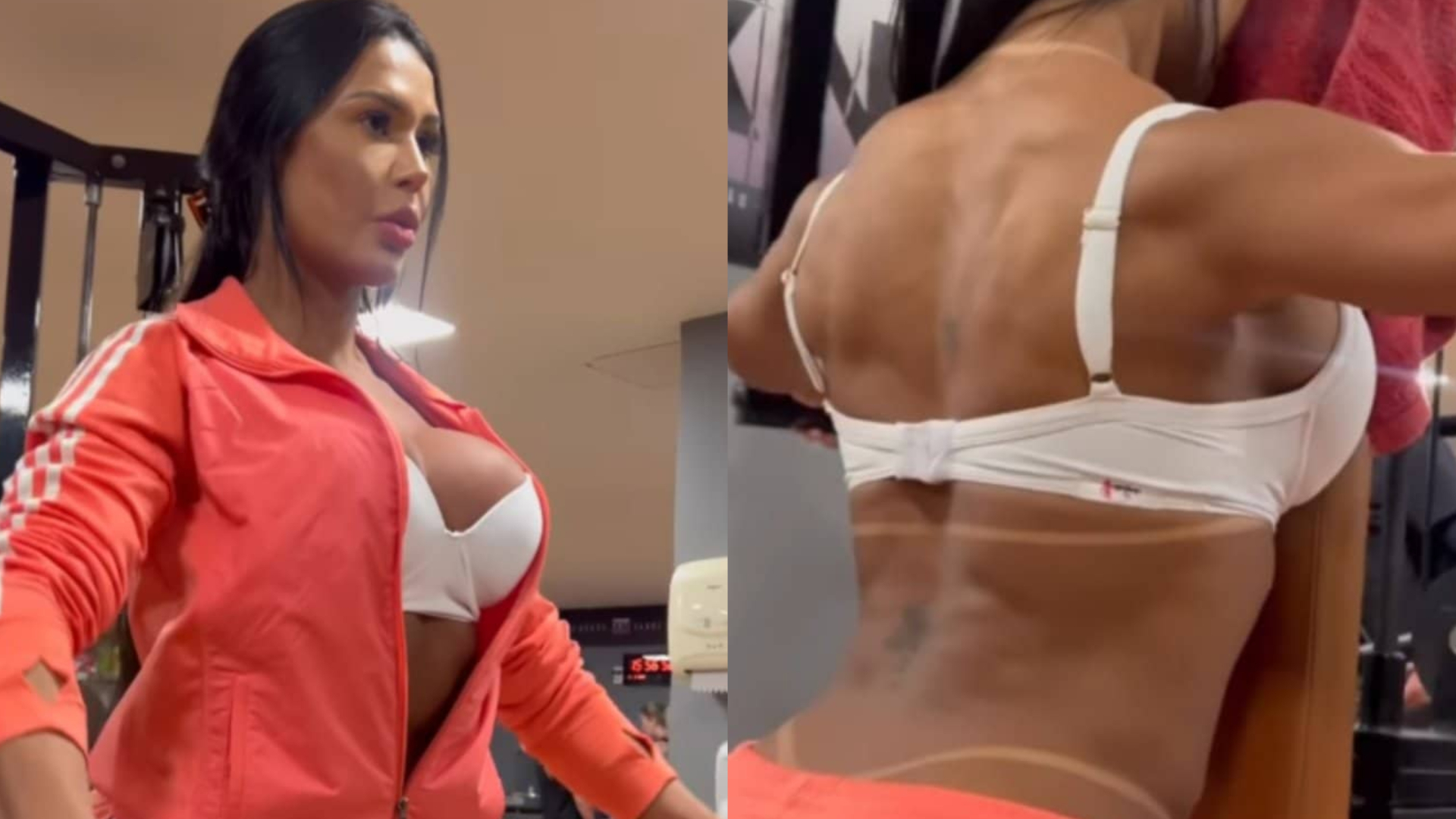 Sem calcinha, Gracyanne Barbosa exibe marquinha ao eleger calça baixa para treino