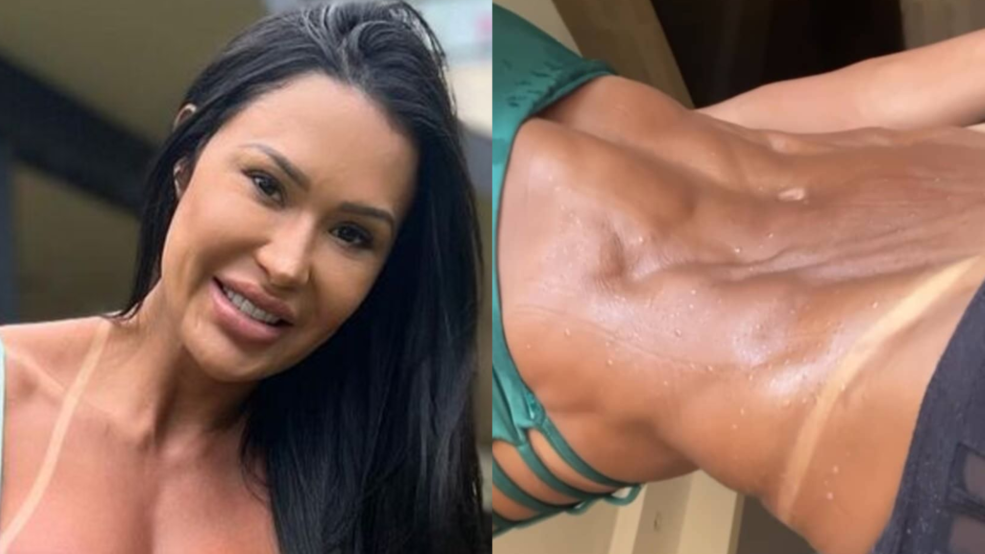 Sem calcinha, Gracyanne Barbosa exibe corpo todo molhado e impressiona
