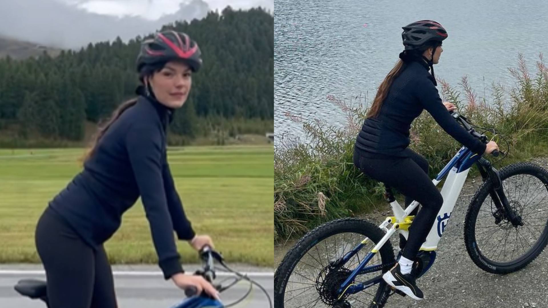Isis Valverde curte passeio de bicicleta na Suíça e revela: ”Desejo realizado”