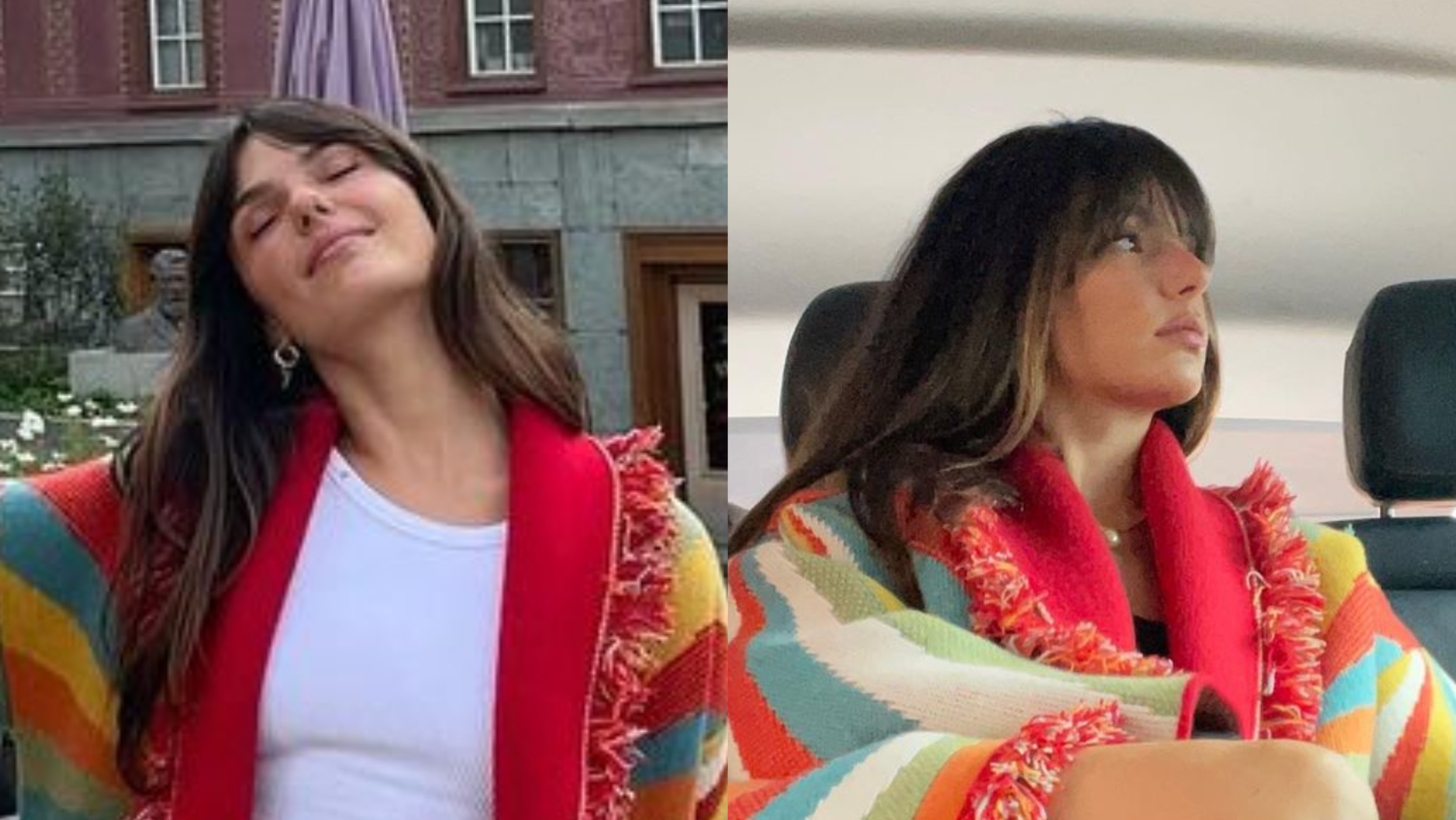 De calça de moletom e top, Isis Valverde ostenta barriga sarada durante viagem