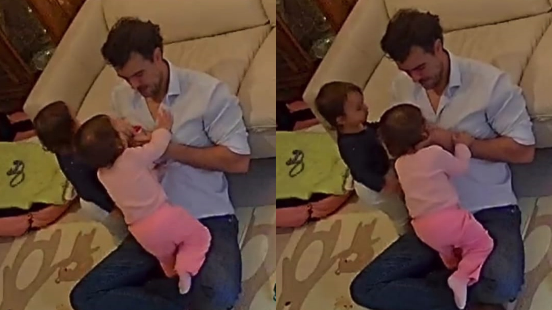Joaquim Lopes se derrete ao mostrar momento fofo ao lado das filhas, Sophia e Pietra