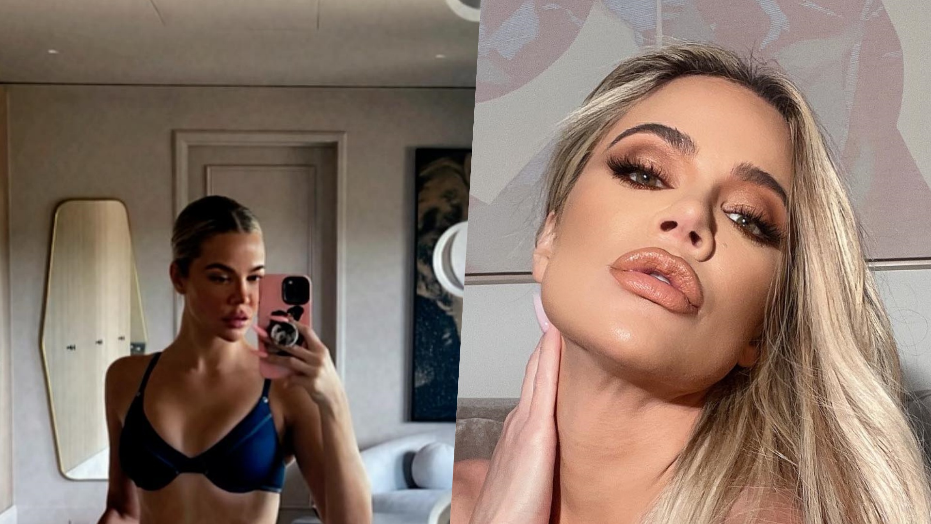Khloé Kardashian ostenta corpão sarado em biquíni mínimo e choca web: ”Você é quente”