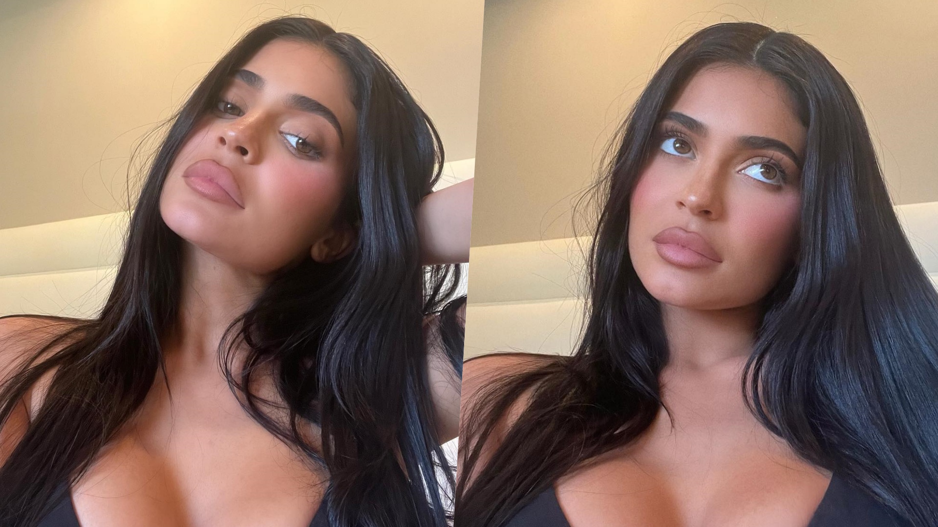 Só de sutiã, Kylie Jenner faz ensaio sensual na cama e eleva à temperatura: ”Quente”