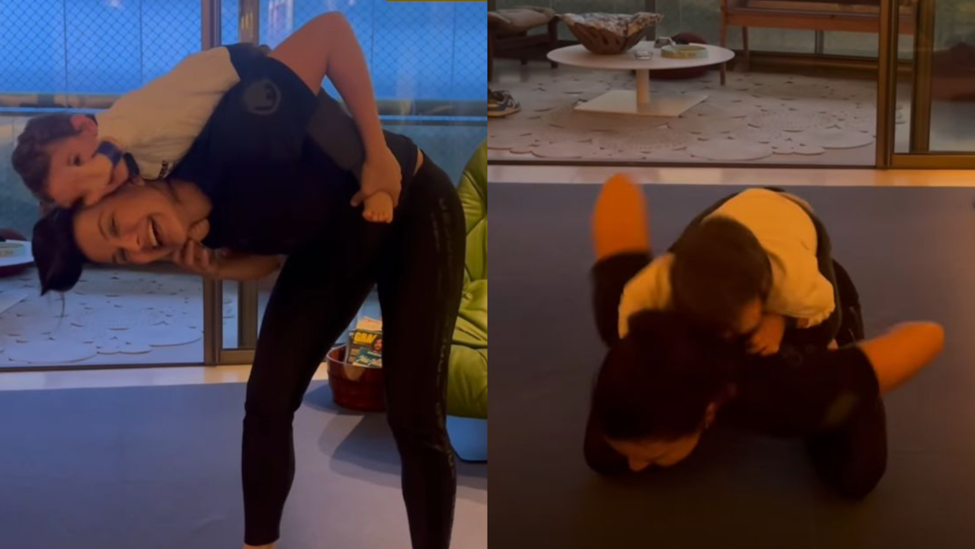 Caçula de Kyra Gracie e Malvino Salvador esbanja fofura em vídeo: ”Só quer saber de Jiu-Jitsu”